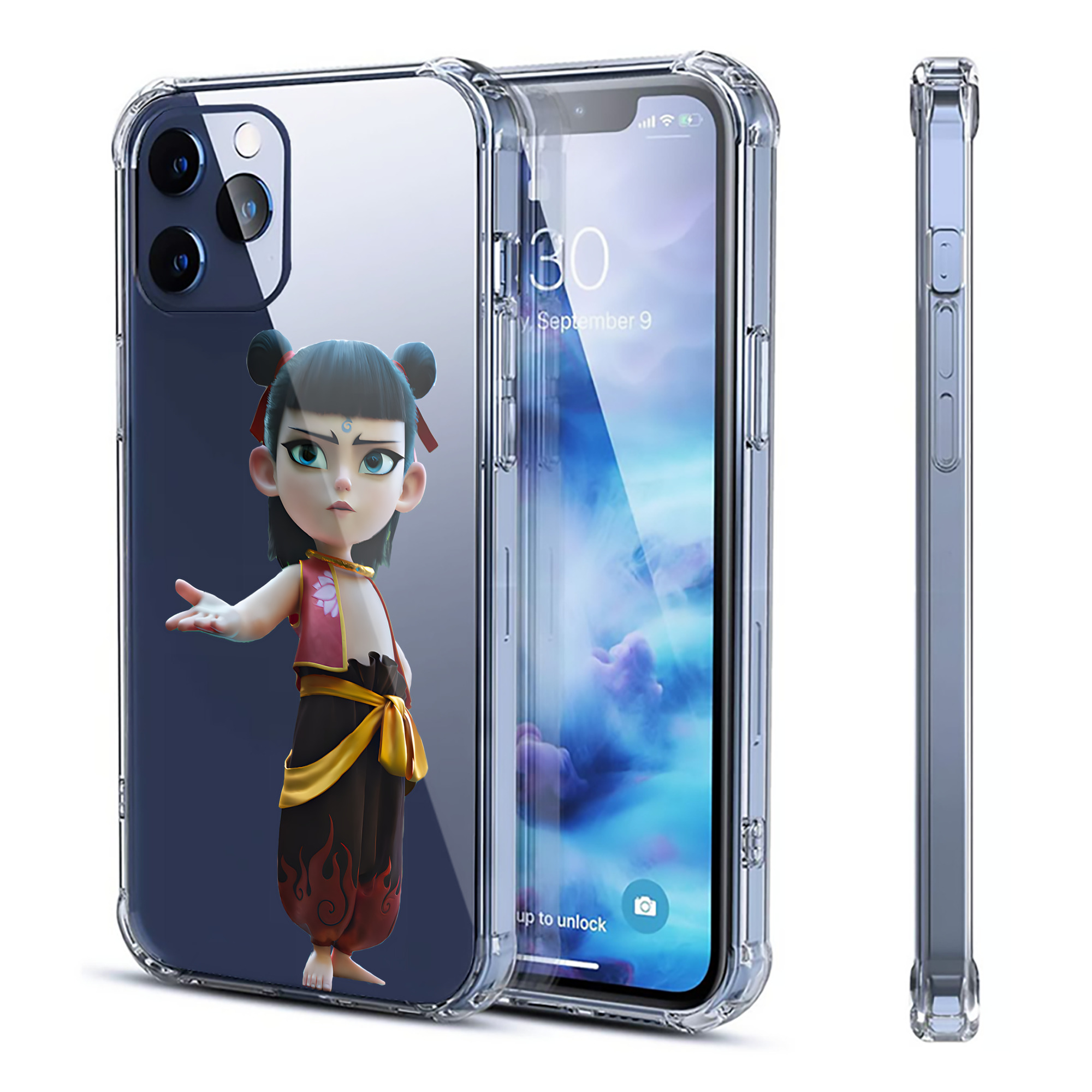 （画像用） Ne Zha 2 ナタ 魔童の大暴れ 【iPhone 12シリーズ対応】透明スマホケース（クリアソフトケース）